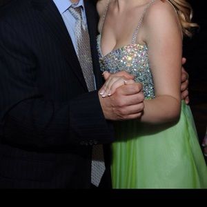 Green La Femme Prom dress